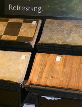 Flooring display from Galbraiths Inc. Flooring in Carthage, MO