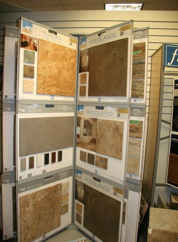 Flooring display from Galbraiths Inc. Flooring in Carthage, MO