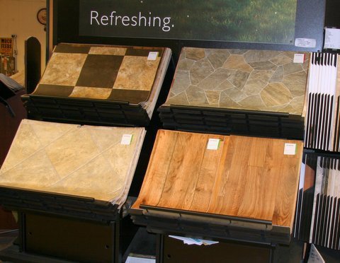 Flooring display from Galbraiths Inc. Flooring in Carthage, MO