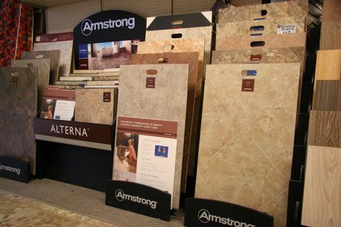 Flooring display from Galbraiths Inc. Flooring in Carthage, MO