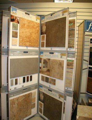 Flooring display from Galbraiths Inc. Flooring in Carthage, MO